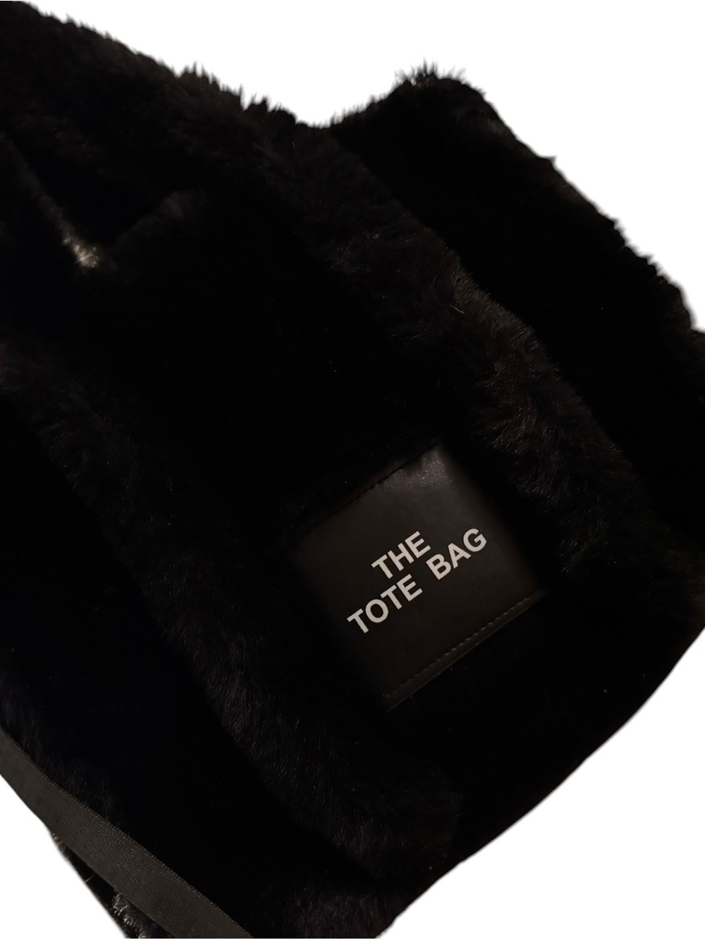 Marc Jacob’s The Tote/Crossbody Bag Black Faux Fur